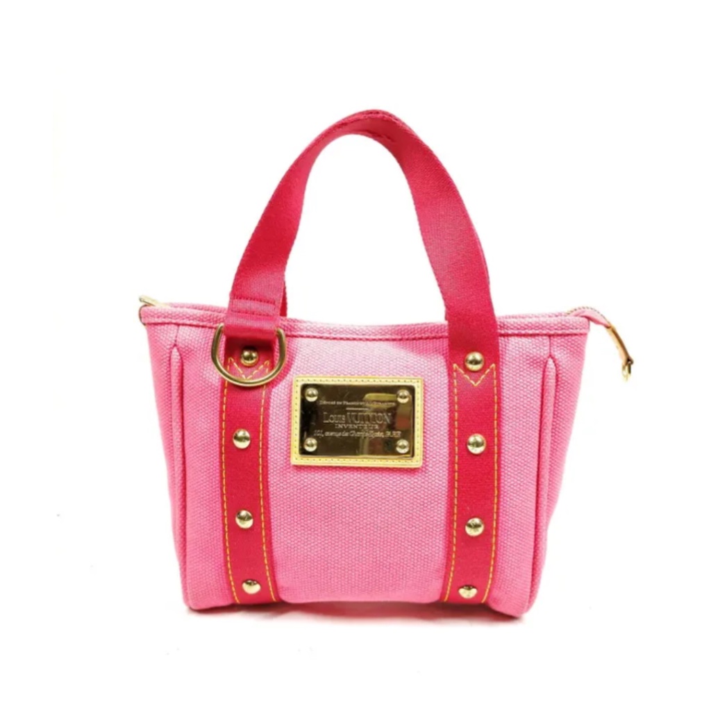 Pre-Owned Authentic Louis Vuitton Lv Tote Bag Antigua Cabas Pm Pink Canvas